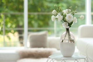 Elegant interior with flowers