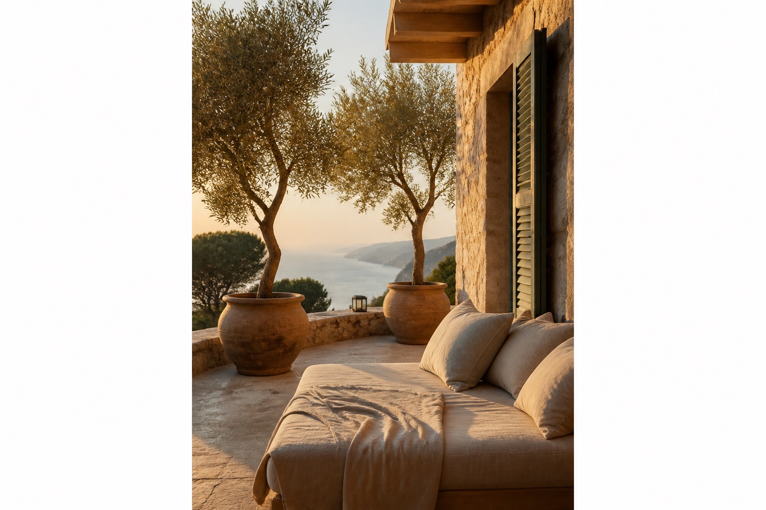 Boutique terrace overlooking the sea — a distinctive hidden-gem stay